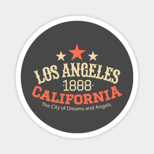 Los Angeles California 1888 - Los Angeles College style Logo Magnet